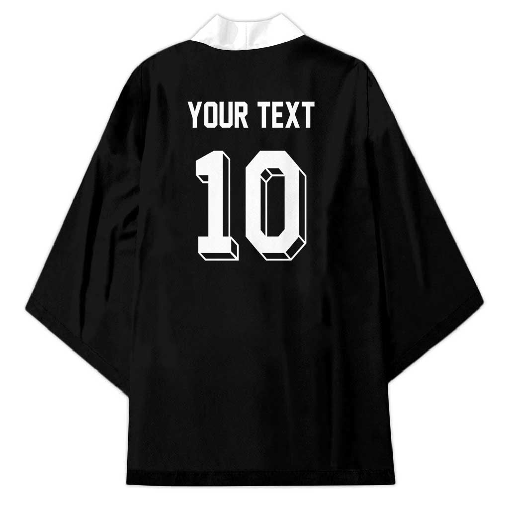 Custom Aotearoa Rugby Kimono Fern Blacks-Traditional Maori Motifs Design
