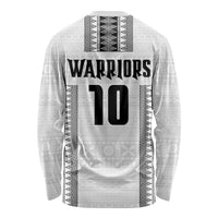 Fiji Rugby Warriors Long Sleeve Shirt Masi Tribal Pattern Go Champion 2024 LT03 - Polynesian Pride