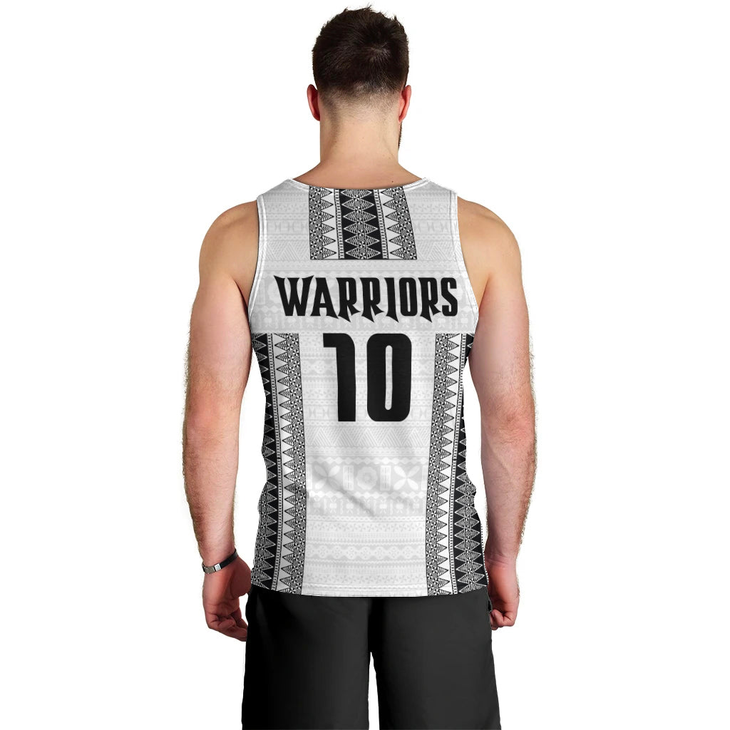 Fiji Rugby Warriors Men Tank Top Masi Tribal Pattern Go Champion 2024 LT03 - Polynesian Pride