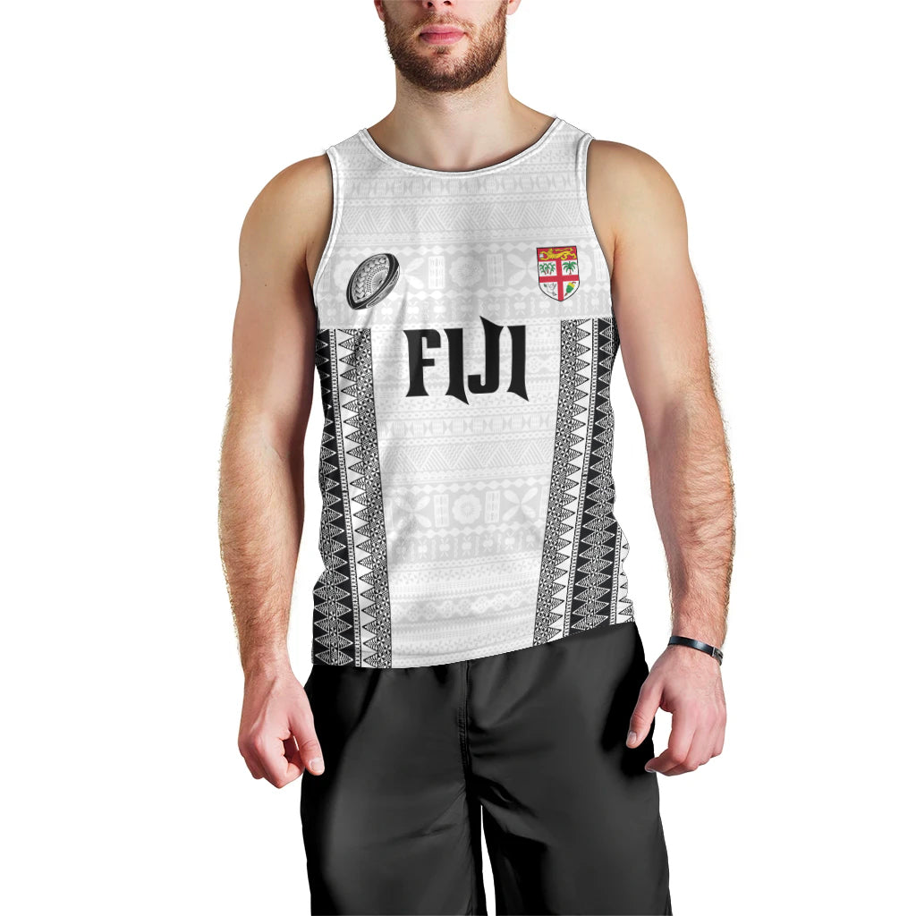 Fiji Rugby Warriors Men Tank Top Masi Tribal Pattern Go Champion 2024 LT03 - Polynesian Pride