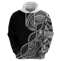 Samoan DNA Art Tattoo Hoodie Polynesian Pattern Black Color LT03 - Polynesian Pride
