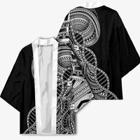 Samoan DNA Art Tattoo Kimono Polynesian Pattern Black Color LT03 - Polynesian Pride