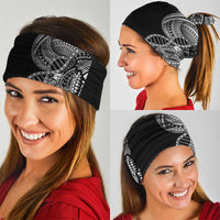 Samoan DNA Art Tattoo Neck Gaiter Polynesian Pattern Black Color