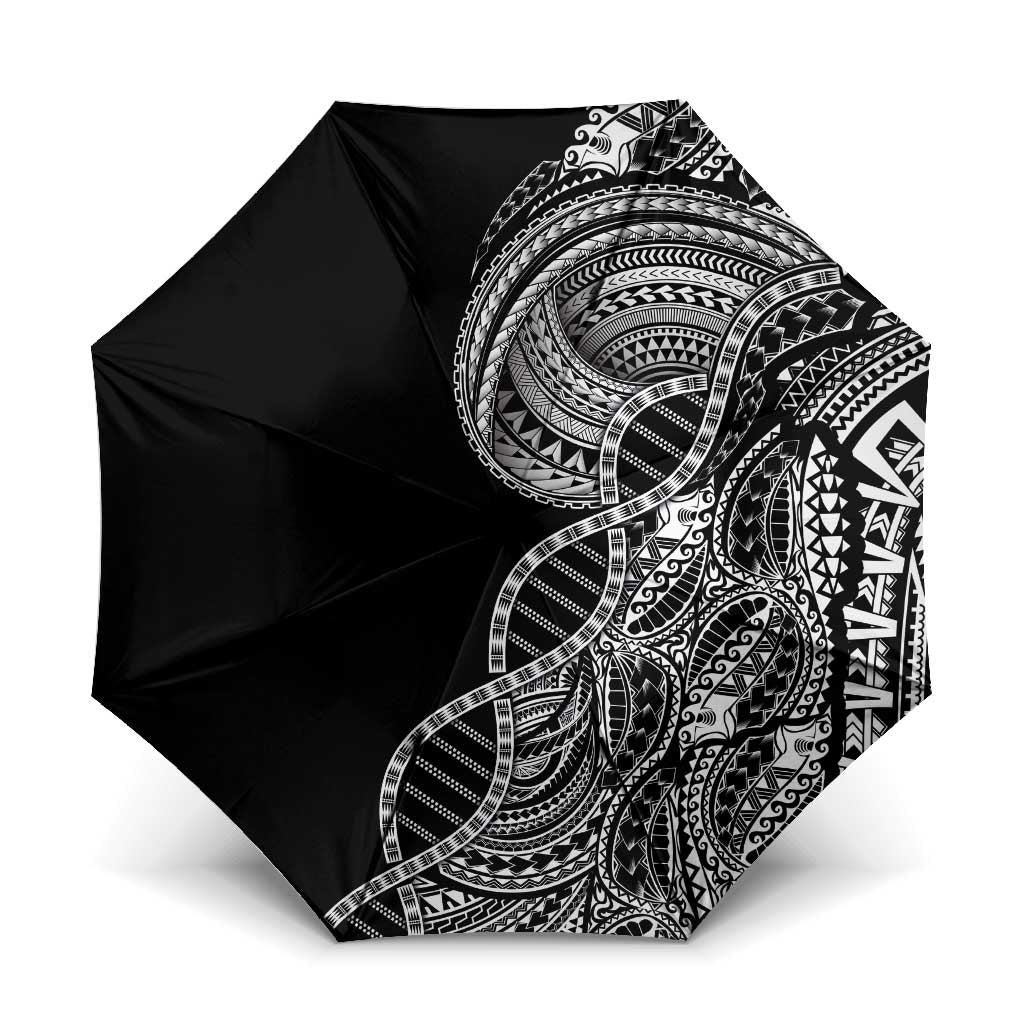 Samoan DNA Art Tattoo Umbrella Polynesian Pattern Black Color