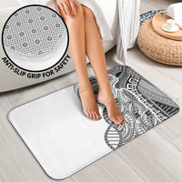 Samoan DNA Art Tattoo Bathroom Set Polynesian Pattern White Color
