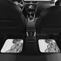 Samoan DNA Art Tattoo Car Mats Polynesian Pattern White Color
