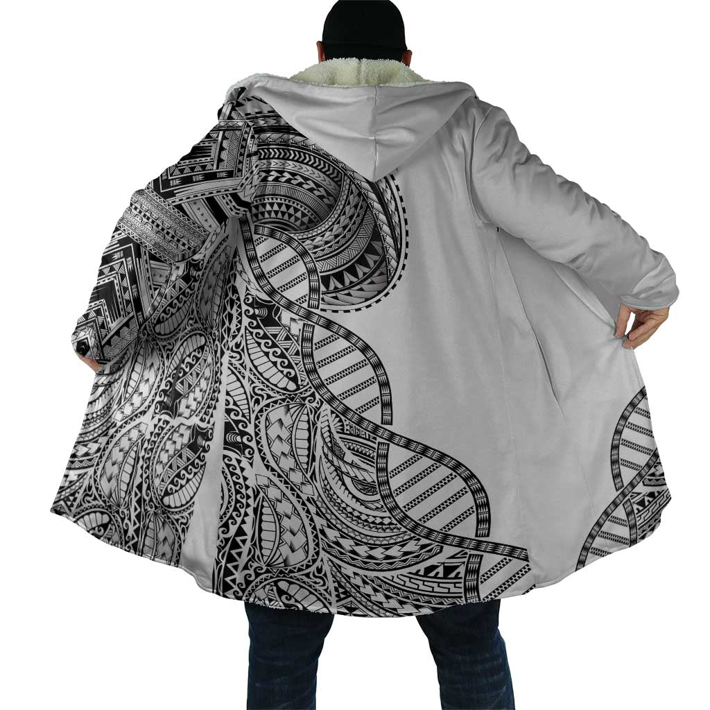 Samoan DNA Art Tattoo Cloak Polynesian Pattern White Color