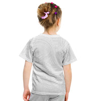 Samoan DNA Art Tattoo Kid T Shirt Polynesian Pattern All White