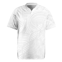 Samoan DNA Art Tattoo Rugby Jersey Polynesian Pattern All White