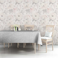 Samoan DNA Art Tattoo Tablecloth Polynesian Pattern All White LT03 - Polynesian Pride