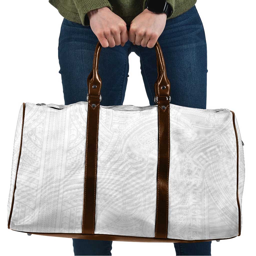 Samoan DNA Art Tattoo Travel Bag Polynesian Pattern All White LT03 White - Polynesian Pride