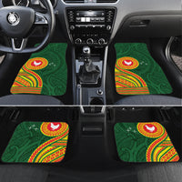 Manu'a Cession Day Car Mats Polynesian Pattern LT03 Set 4pcs Green - Polynesian Pride