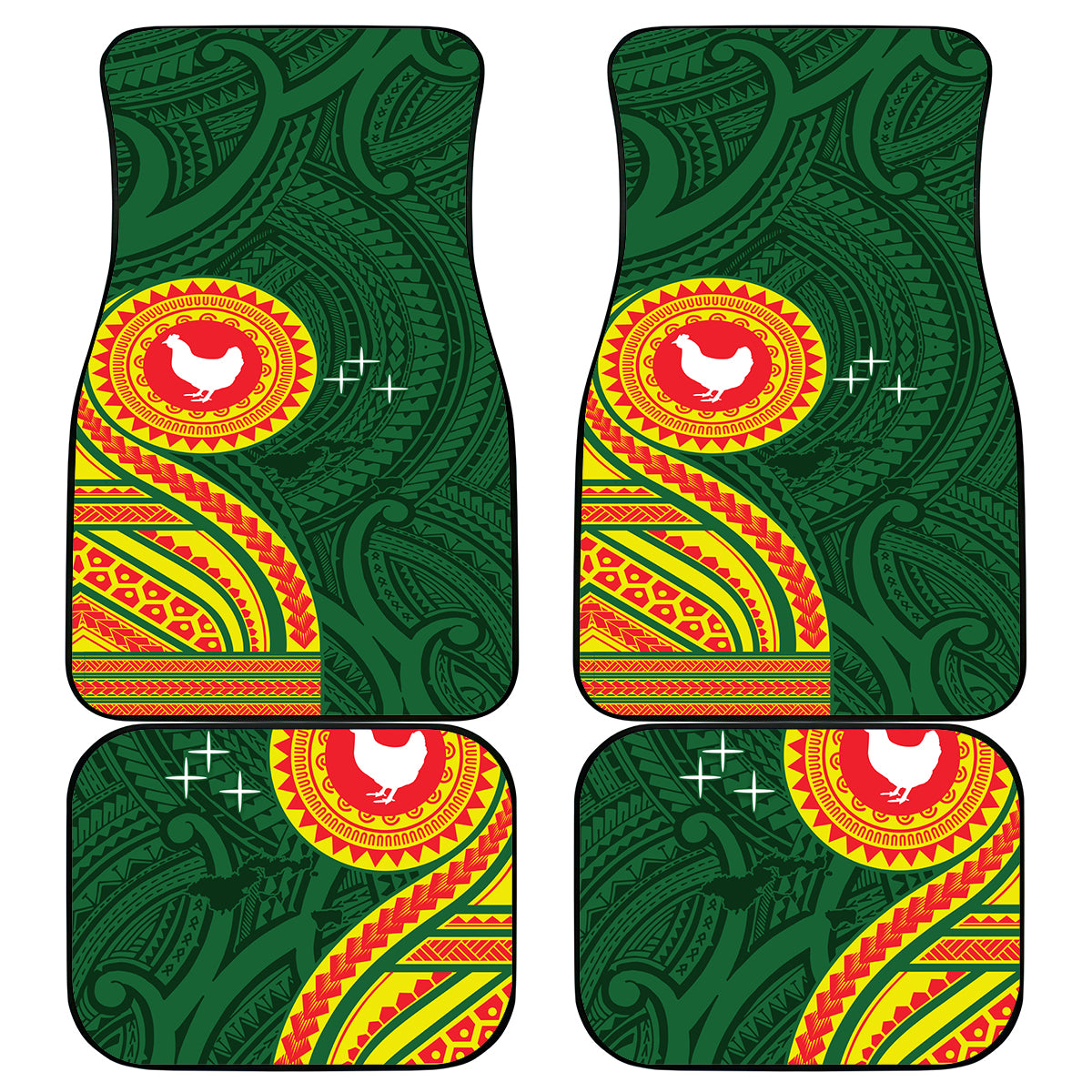 Manu'a Cession Day Car Mats Polynesian Pattern LT03 - Polynesian Pride