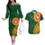 Manu'a Cession Day Couples Matching Off The Shoulder Long Sleeve Dress and Hawaiian Shirt Polynesian Pattern