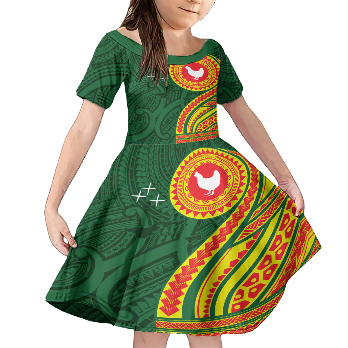 Manu'a Cession Day Family Matching Short Sleeve Bodycon Dress and Hawaiian Shirt Polynesian Pattern