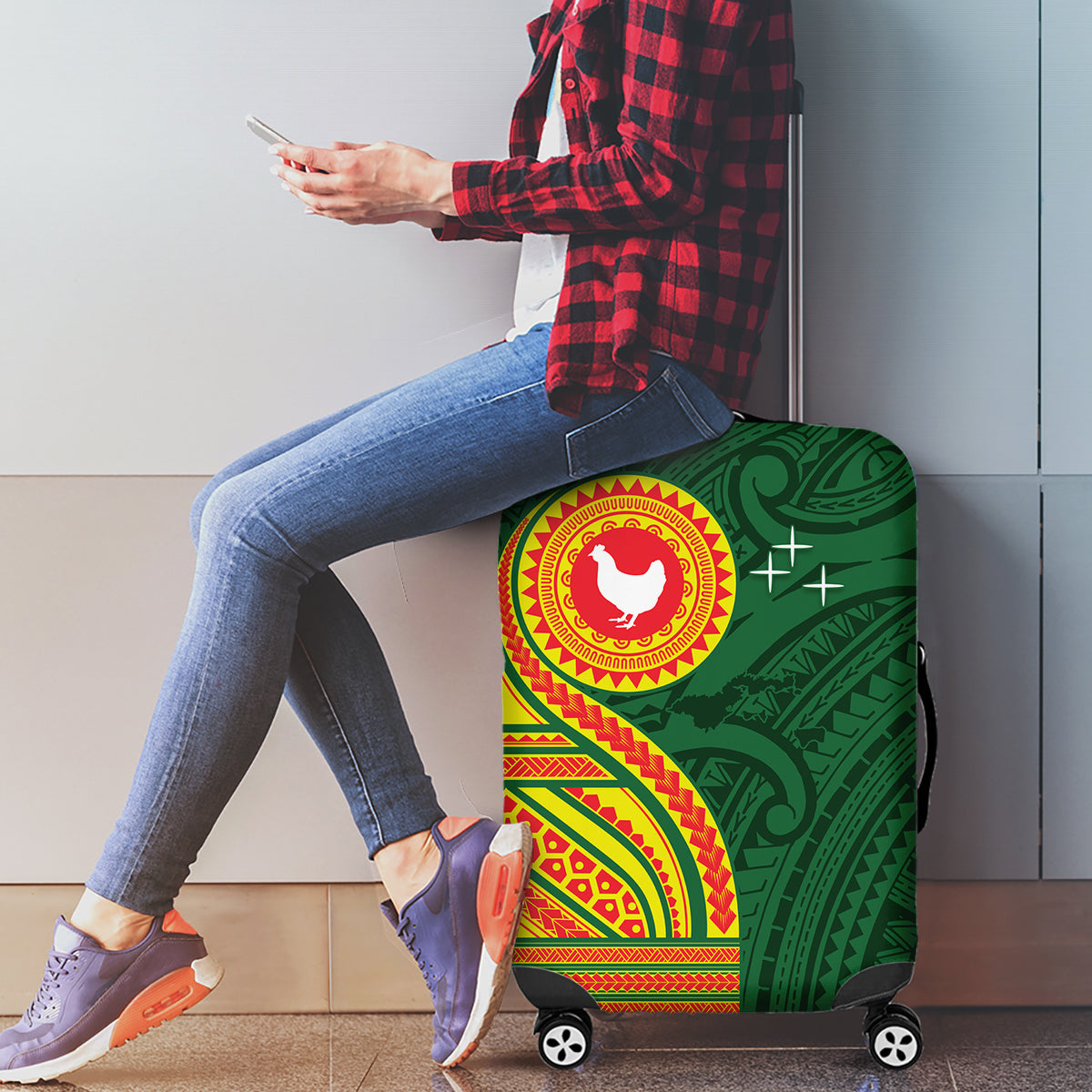 Manu'a Cession Day Luggage Cover Polynesian Pattern