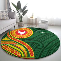 Manu'a Cession Day Round Carpet Polynesian Pattern