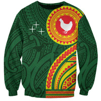Manu'a Cession Day Sweatshirt Polynesian Pattern LT03 Unisex Green - Polynesian Pride