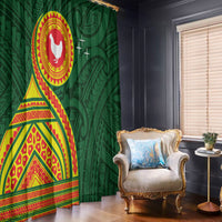 Manu'a Cession Day Window Curtain Polynesian Pattern