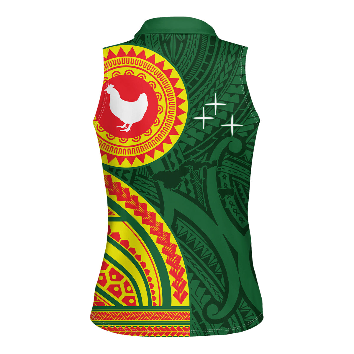 Manu'a Cession Day Women Sleeveless Polo Shirt Polynesian Pattern LT03 - Polynesian Pride