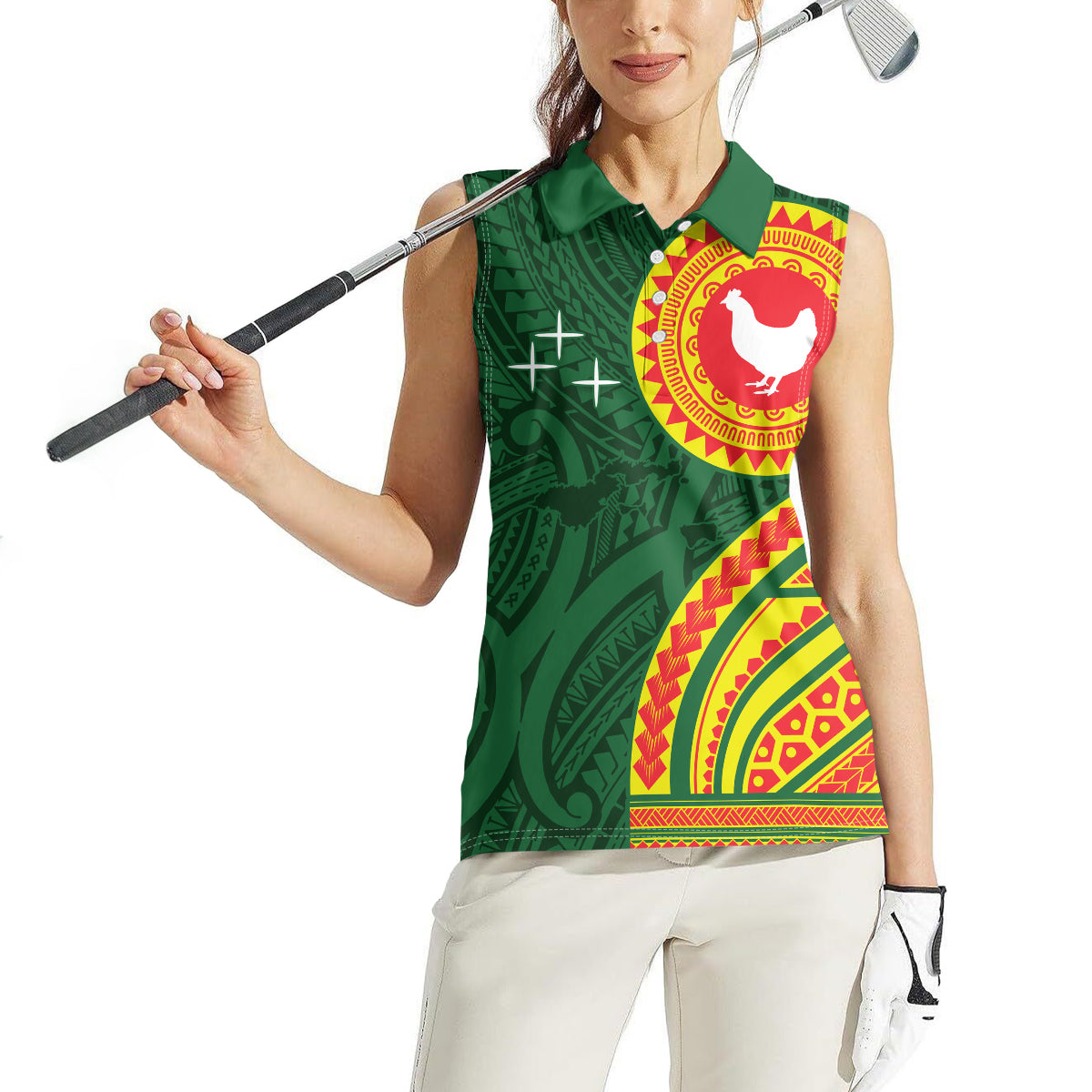 Manu'a Cession Day Women Sleeveless Polo Shirt Polynesian Pattern LT03 - Polynesian Pride