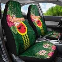Manu'a Cession Day 120th Anniversary Car Seat Cover Polynesian Pattern and Hibiscus Flower