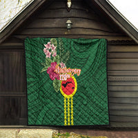 Manu'a Cession Day 120th Anniversary Quilt Polynesian Pattern and Hibiscus Flower LT03 - Polynesian Pride