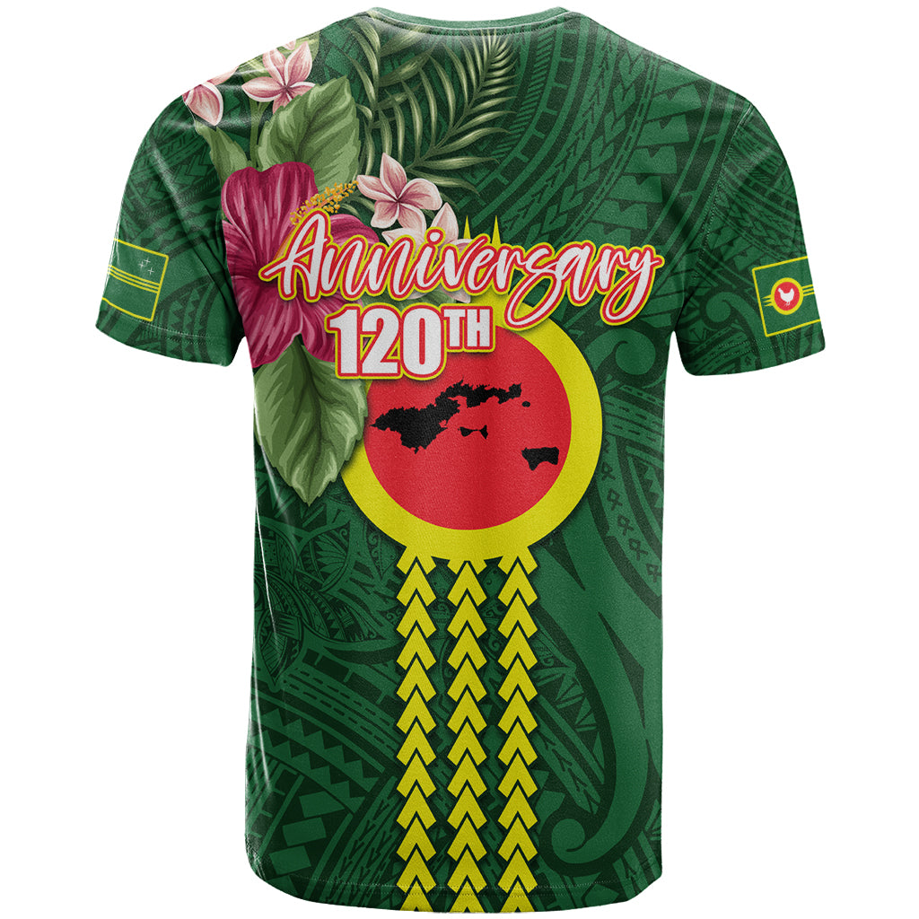 Manu'a Cession Day 120th Anniversary T Shirt Polynesian Pattern and Hibiscus Flower