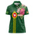 Manu'a Cession Day 120th Anniversary Women Polo Shirt Polynesian Pattern and Hibiscus Flower