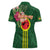 Manu'a Cession Day 120th Anniversary Women Polo Shirt Polynesian Pattern and Hibiscus Flower