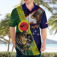 Manu'a Island and American Samoa Hawaiian Shirt Rooster and Eagle Mascot LT03 - Polynesian Pride