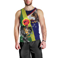 Manu'a Island and American Samoa Men Tank Top Rooster and Eagle Mascot LT03 - Polynesian Pride