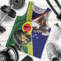 Manu'a Island and American Samoa Men Tank Top Rooster and Eagle Mascot LT03 - Polynesian Pride