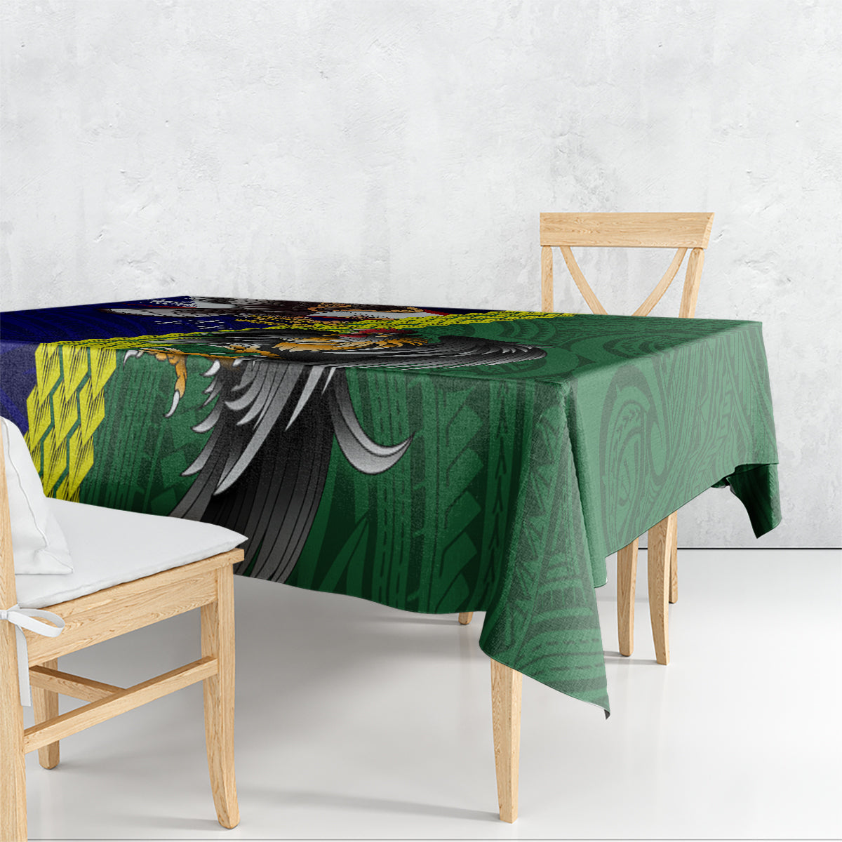 Manu'a Island and American Samoa Tablecloth Rooster and Eagle Mascot LT03 - Polynesian Pride