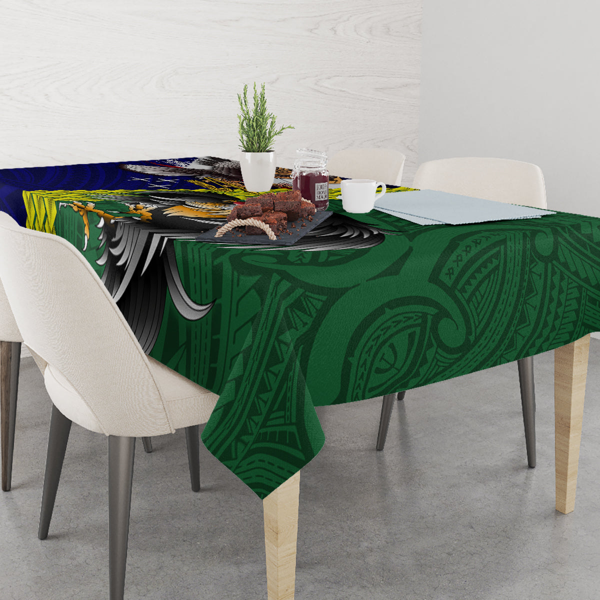Manu'a Island and American Samoa Tablecloth Rooster and Eagle Mascot LT03 - Polynesian Pride