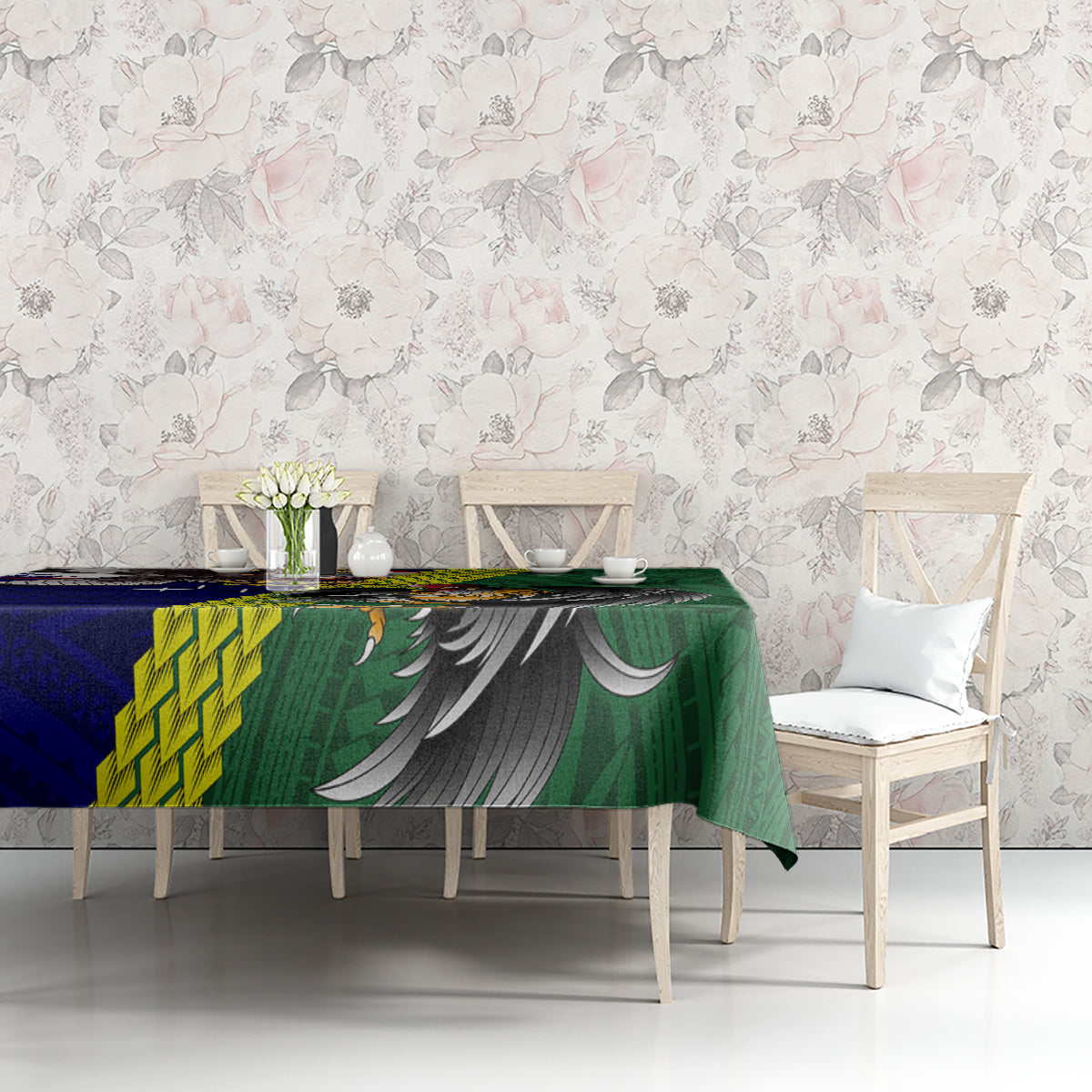 Manu'a Island and American Samoa Tablecloth Rooster and Eagle Mascot LT03 - Polynesian Pride