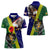 Manu'a Island and American Samoa Women Polo Shirt Rooster and Eagle Mascot