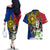 Philippines Lapu-Lapu Couples Matching Off The Shoulder Long Sleeve Dress and Hawaiian Shirt Filipino Sun Tattoo With Yakan Pattern