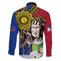 Philippines Lapu-Lapu Family Matching Off Shoulder Short Dress and Hawaiian Shirt Filipino Sun Tattoo With Yakan Pattern