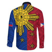 Philippines Sun Batok Tattoo Family Matching Tank Maxi Dress and Hawaiian Shirt Polynesian and Yakan Pattern