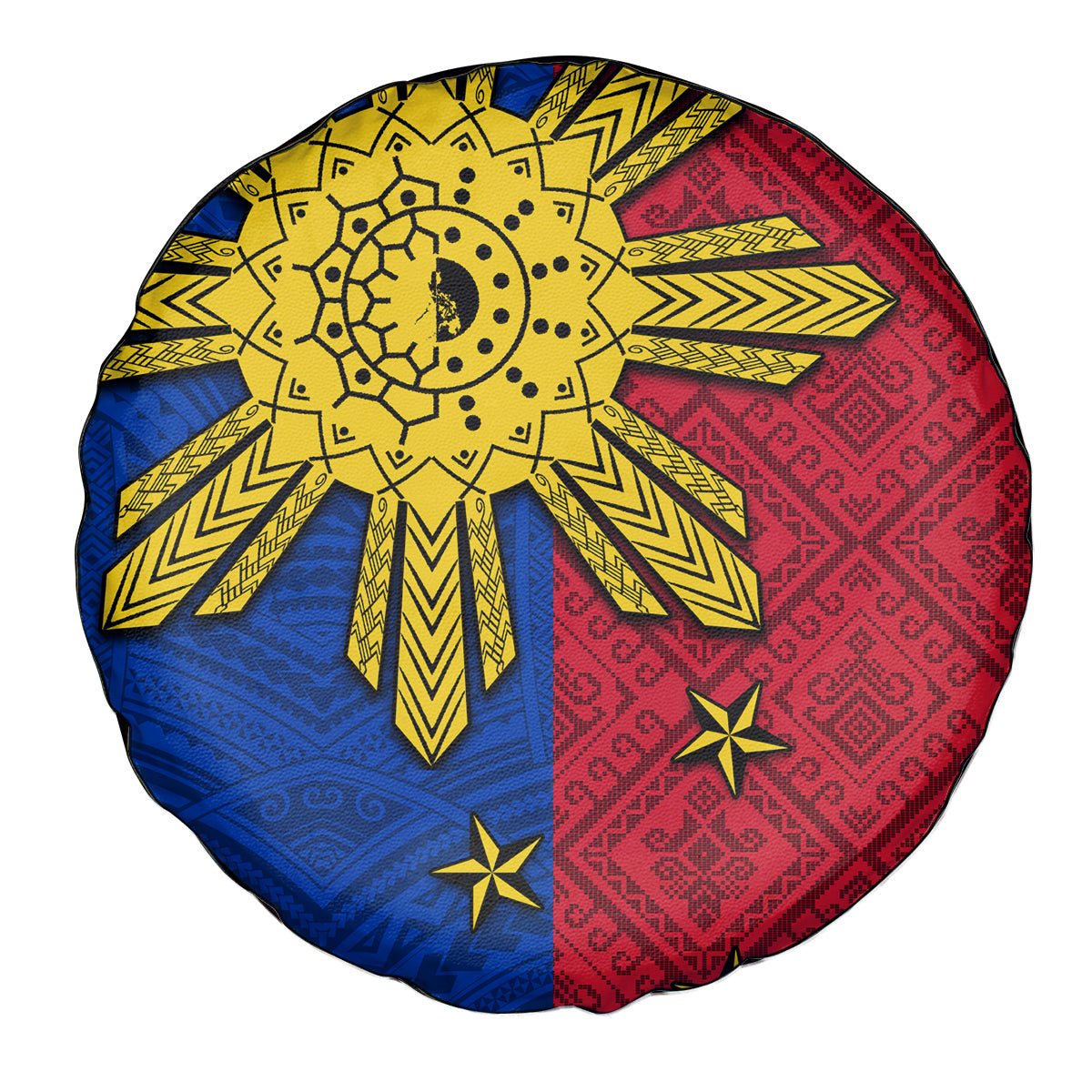 Philippines Sun Batok Tattoo Spare Tire Cover Polynesian and Yakan Pattern