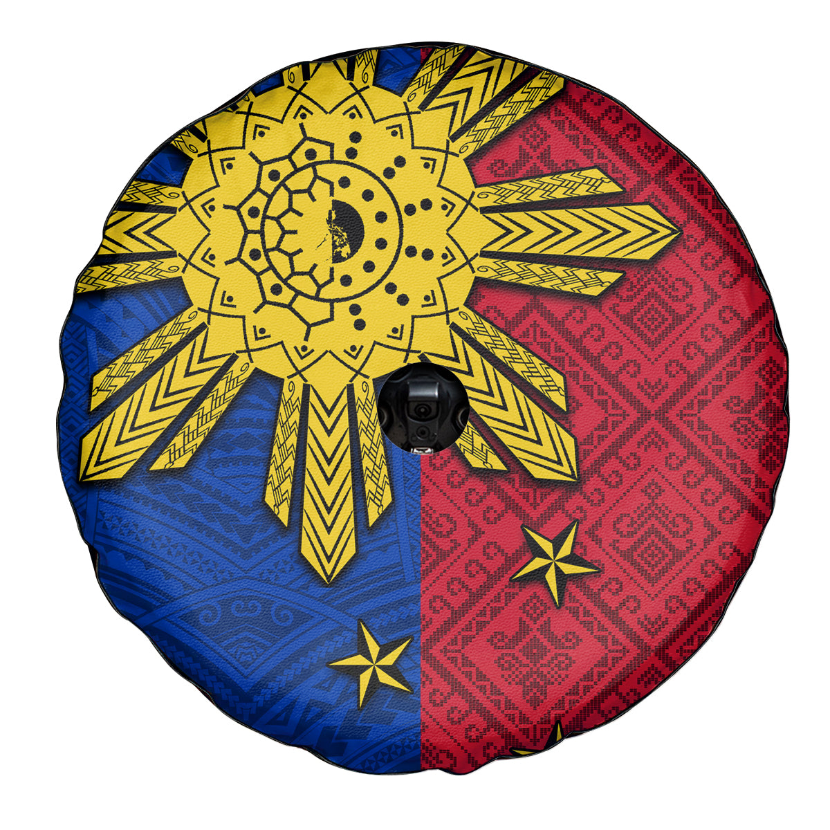 Philippines Sun Batok Tattoo Spare Tire Cover Polynesian and Yakan Pattern