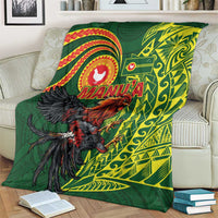 Proud of Manu'a Islands Blanket Rooster and Polynesian Art Wing Style