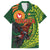Proud of Manu'a Islands Family Matching Off The Shoulder Long Sleeve Dress and Hawaiian Shirt Rooster and Polynesian Art Wing Style