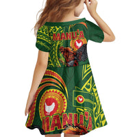 Proud of Manu'a Islands Family Matching Puletasi and Hawaiian Shirt Rooster and Polynesian Art Wing Style LT03 - Polynesian Pride