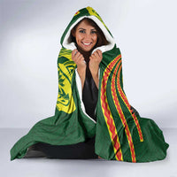 Proud of Manu'a Islands Hooded Blanket Rooster and Polynesian Art Wing Style