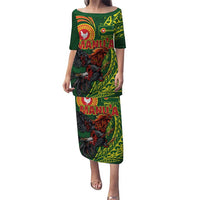 Proud of Manu'a Islands Puletasi Rooster and Polynesian Art Wing Style