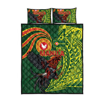 Proud of Manu'a Islands Quilt Bed Set Rooster and Polynesian Art Wing Style