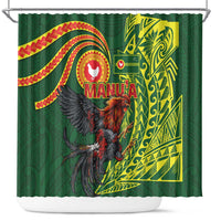 Proud of Manu'a Islands Shower Curtain Rooster and Polynesian Art Wing Style