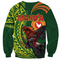 Proud of Manu'a Islands Sweatshirt Rooster and Polynesian Art Wing Style